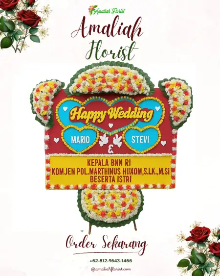 Papan Bunga Pernikahan Dangkel
